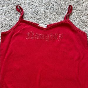 Vintage 90s Y2k Monte Carlo Las Vegas Red Rhinestone Graphic Naughty Dress